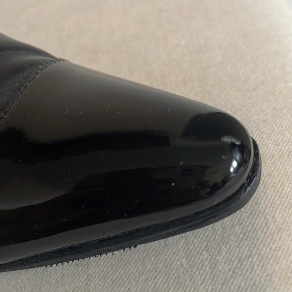 Ferragamo patent cap toe tip black leather pumps - Picture 9 of 9